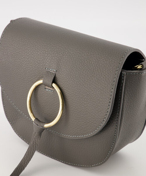 Sevy - Classic Grain - Crossbody bags - Grey - Donkergrijs D27 - Gold