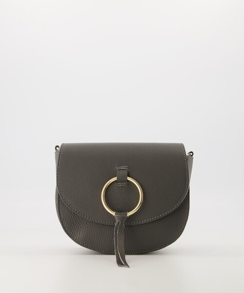 Sevy - Classic Grain - Crossbody bags - Grey - Donkergrijs D27 - Gold