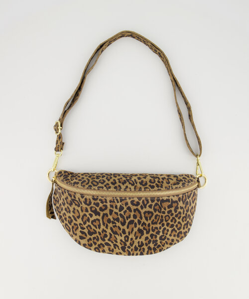Zoey Big  - Suede - Crossbody bags - Leopard - 24 - Gold