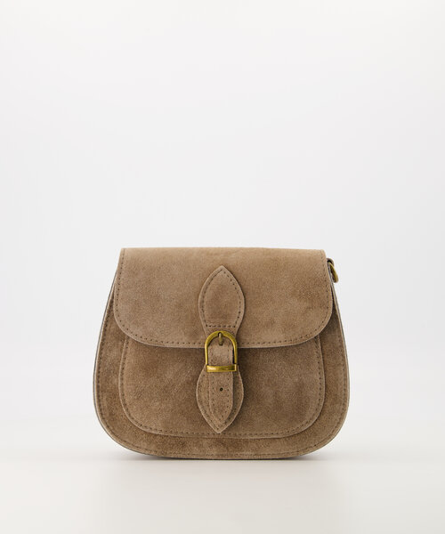 Sola - Suede - Crossbody bags - Taupe - 24 - Bronze