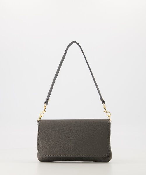 Lara - Classic Grain - Clutch - Grey - Donkergrijs D27 - Gold