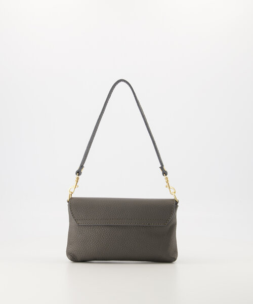 Lara - Classic Grain - Clutch - Grey - Donkergrijs D27 - Gold