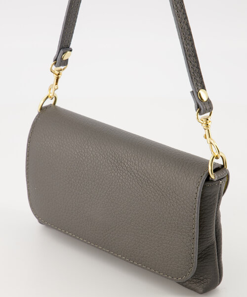 Lara - Classic Grain - Clutch - Grey - Donkergrijs D27 - Gold