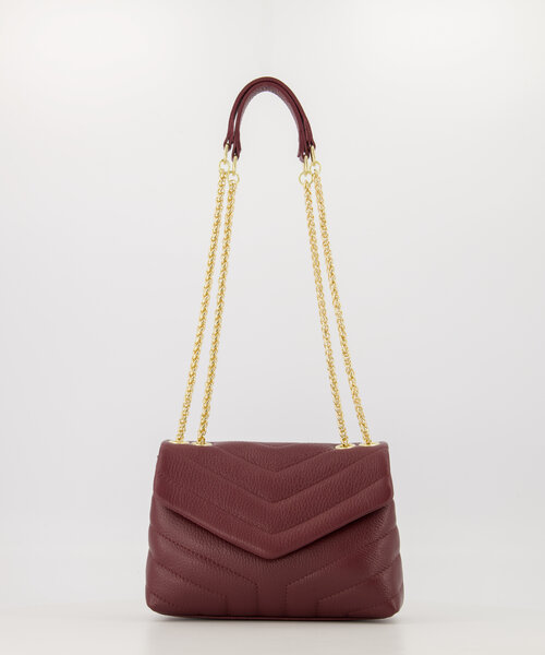 Celine - Classic Grain - Crossbody tassen - Bordeaux - D54 - Goudkleurig