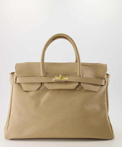 Birdie Large - Classic Grain - Handtassen - Taupe - D05 - Goudkleurig