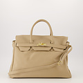 Birdie Large - Classic Grain - Handtassen - Taupe - D05 - Goudkleurig