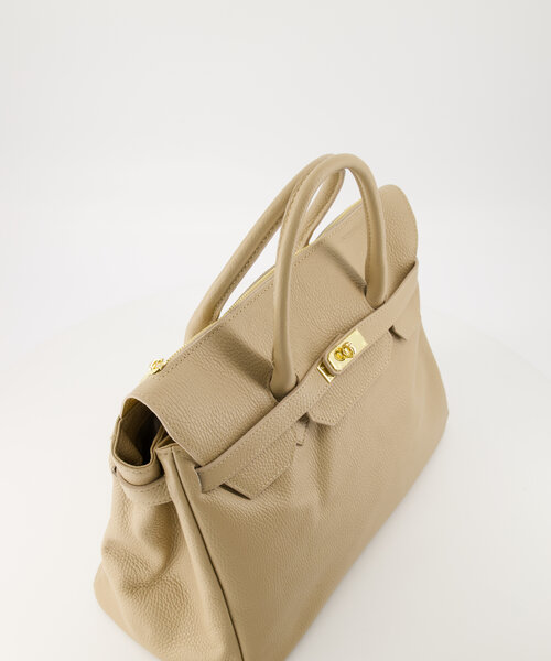 Birdie Large - Classic Grain - Hand bags - Taupe - D05 - Gold