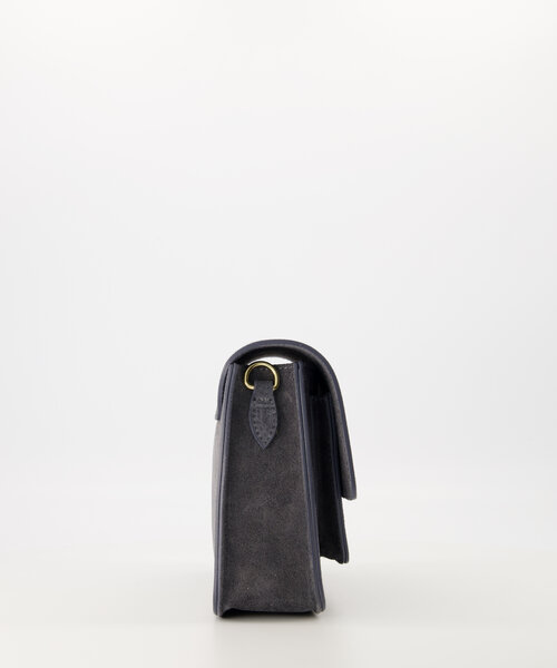 Fenna - Suede - Crossbody tassen - Grijs - 20 - Goudkleurig