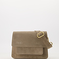 Fenna - Suede - Crossbody tassen - Taupe - 46 - Goudkleurig