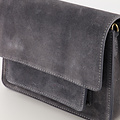 Fenna - Suede - Crossbody tassen - Grijs - 20 - Goudkleurig