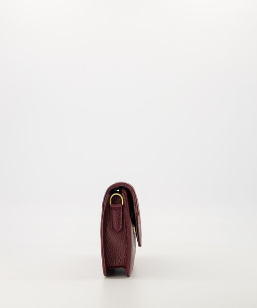 Laurie - Classic Grain - Clutch - Bordeaux - D54 - Goudkleurig