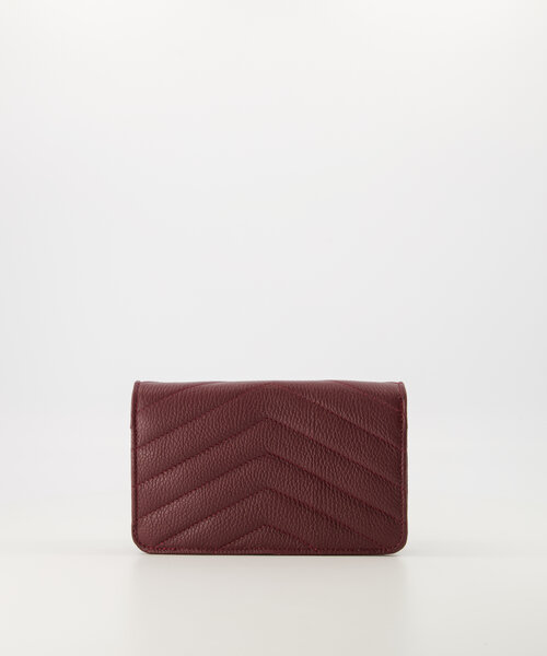 Laurie - Classic Grain - Clutch - Bordeaux - D54 - Goudkleurig