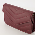 Laurie - Classic Grain - Clutch - Bordeaux - D54 - Goudkleurig