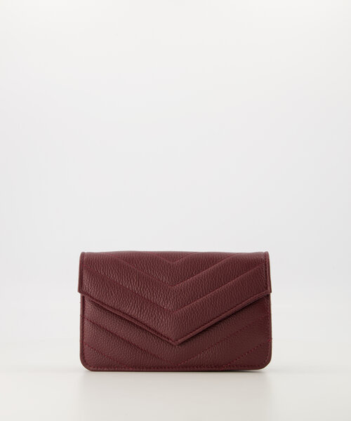 Laurie - Classic Grain - Clutch - Bordeaux - D54 - Goudkleurig