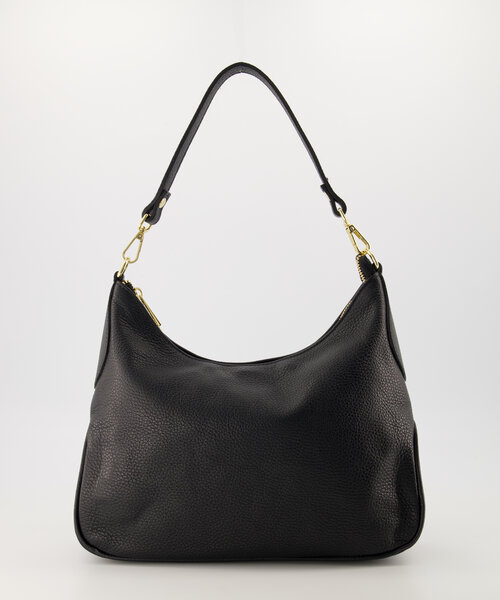 Melina - Classic Grain - Handtassen - Zwart - D28 - Goudkleurig