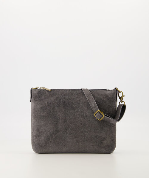 Ariel - Suede - Crossbody tassen - Grijs - Donkergrijs 20 - Bronskleurig