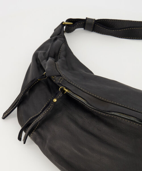 Muk - Washed leather - Crossbody bags - Black -  - Bronze