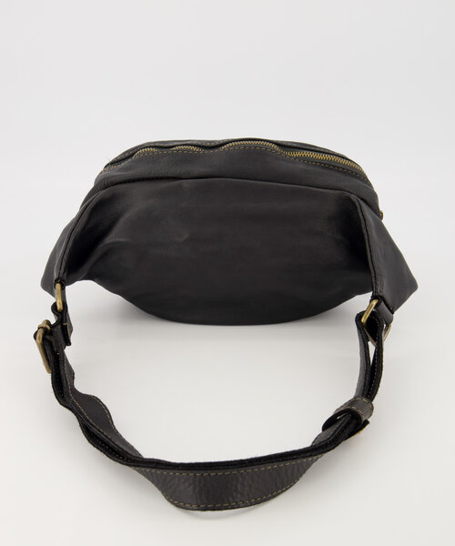 Cosmo - Gewassen leer - Crossbody tassen - Zwart -  - Bronskleurig