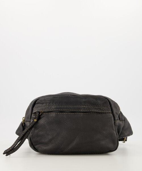 Cosmo - Gewassen leer - Crossbody tassen - Zwart -  - Bronskleurig