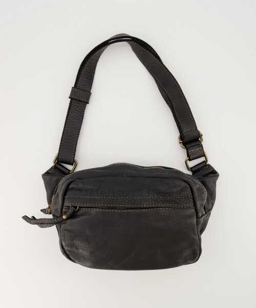 Cosmo - Gewassen leer - Crossbody tassen - Zwart -  - Bronskleurig