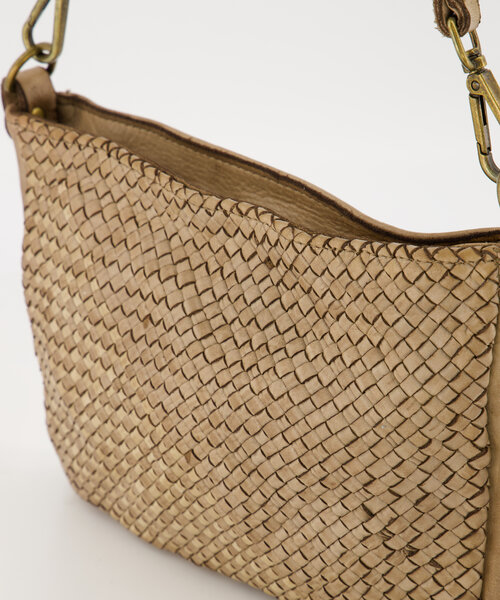 Danny - Gewassen leer - Crossbody tassen - Ecru -  - Bronskleurig