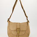 Stella - Gewassen leer - Crossbody tassen - Ecru -  - Bronskleurig