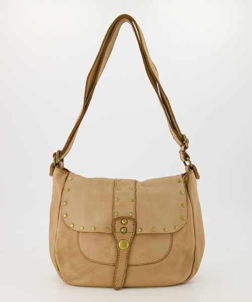 Stella - Gewassen leer - Crossbody tassen - Ecru -  - Bronskleurig