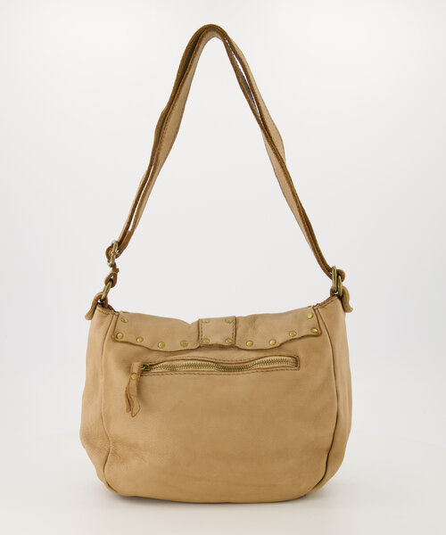 Stella - Washed leather - Crossbody bags - Ecru -  - Bronze