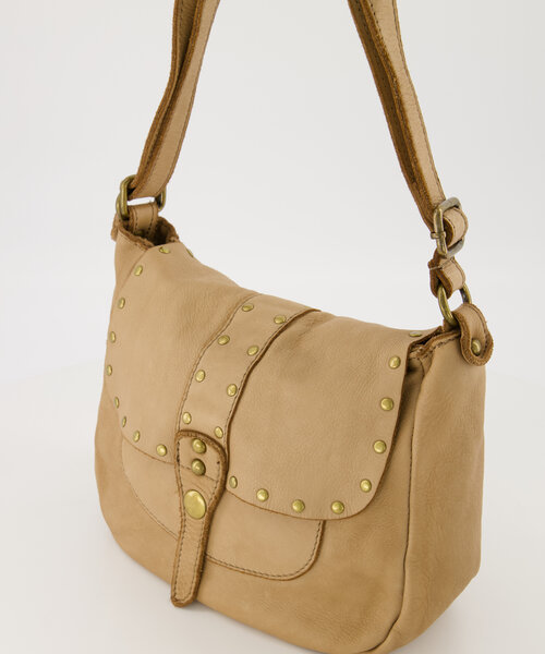 Stella - Gewassen leer - Crossbody tassen - Ecru -  - Bronskleurig