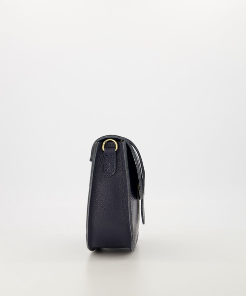 Maan - Classic Grain - Crossbody tassen - Donkerblauw - D26 - Goudkleurig