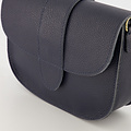 Maan - Classic Grain - Crossbody tassen - Donkerblauw - D26 - Goudkleurig