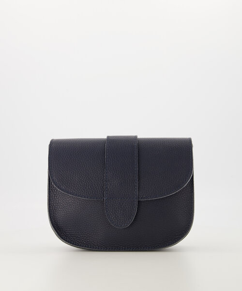 Maan - Classic Grain - Crossbody tassen - Donkerblauw - D26 - Goudkleurig