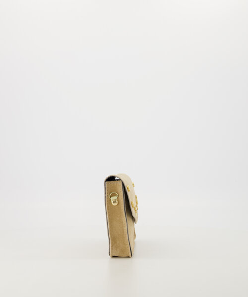Laura - Suede - Crossbody bags - Beige - 4 - Bronze