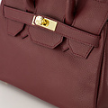 Birdie Small - Classic Grain - Handtassen - Bordeaux - D54 - Goudkleurig