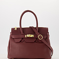 Birdie Small - Classic Grain - Handtassen - Bordeaux - D54 - Goudkleurig