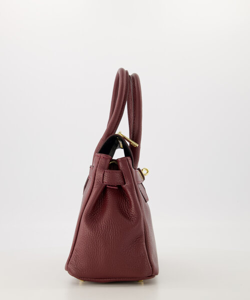 Birdie Small - Classic Grain - Handtassen - Bordeaux - D54 - Goudkleurig