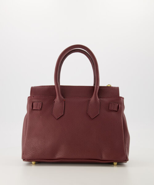 Birdie Small - Classic Grain - Handtassen - Bordeaux - D54 - Goudkleurig