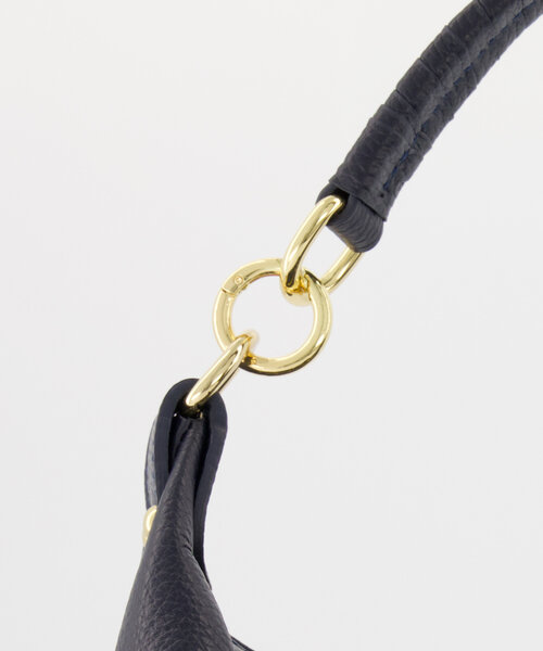 Sasha - Classic Grain - Schoudertassen - Donkerblauw - D26 - Goudkleurig