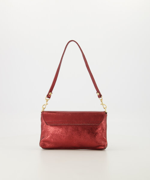 Lara - Metallic - Clutch - Bordeaux - L528 - Gold