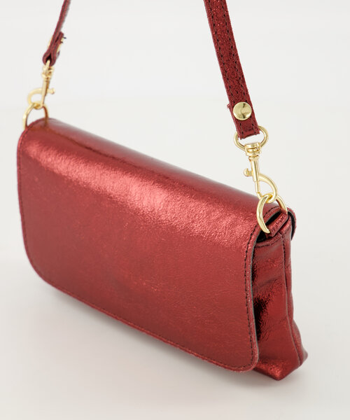 Lara - Metallic - Clutch - Bordeaux - L528 - Gold