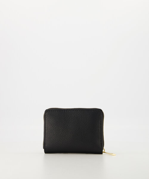 Milly Small - Classic Grain - Portemonnees - Zwart - D28 - Goudkleurig