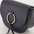 Sevy - Classic Grain - Crossbody tassen - Donkerblauw - D26 - Goudkleurig