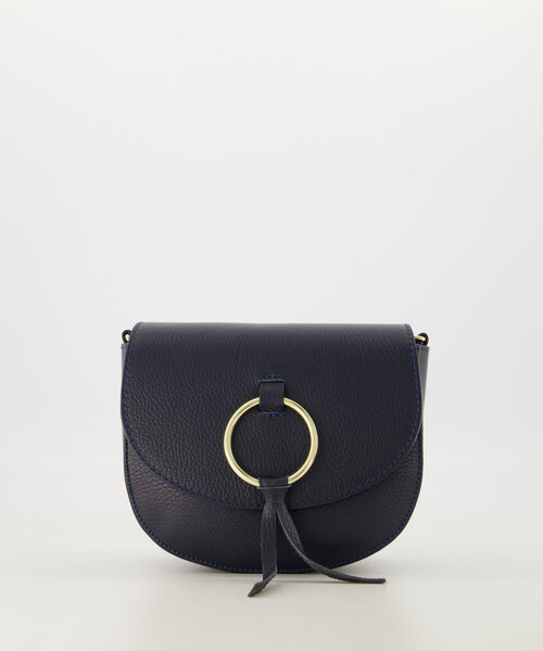 Sevy - Classic Grain - Crossbody tassen - Donkerblauw - D26 - Goudkleurig