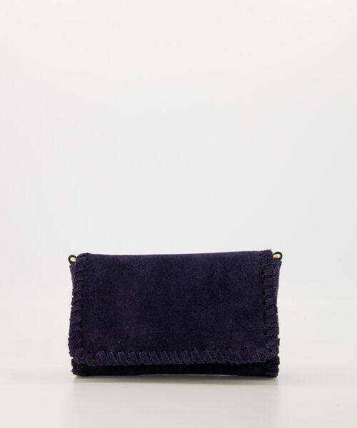 Romee - Suede - Crossbody tassen - Donkerblauw - 22 - Bronskleurig