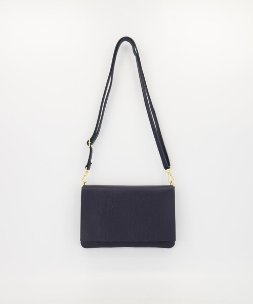 Myra - Classic Grain - Crossbody tassen - Donkerblauw - D26 - Goudkleurig
