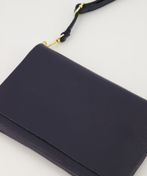 Myra - Classic Grain - Crossbody tassen - Donkerblauw - D26 - Goudkleurig