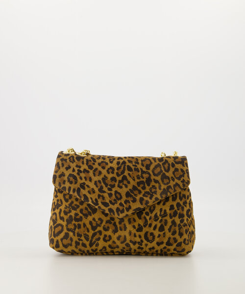 Celine - Suede - Crossbody tassen - Luipaard - 24 - Goudkleurig