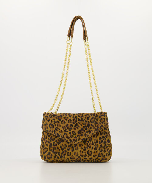 Celine - Suede - Crossbody tassen - Luipaard - 24 - Goudkleurig