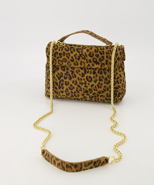 Celine - Suede - Crossbody tassen - Luipaard - 24 - Goudkleurig
