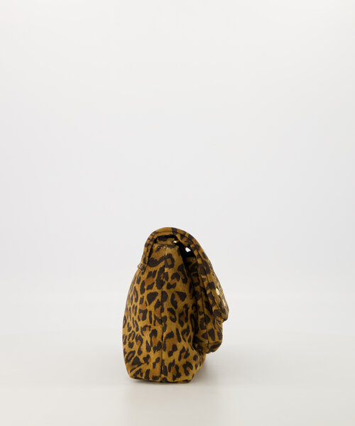 Jade - Suede - Crossbody tassen - Luipaard - 24 - Goudkleurig